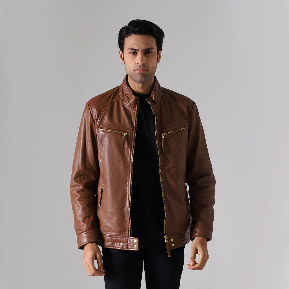 Mens Black Leather Jacket at 4000.00 INR in New Delhi | Leather House